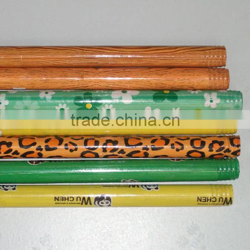 PVC coated wooden parts of the broom