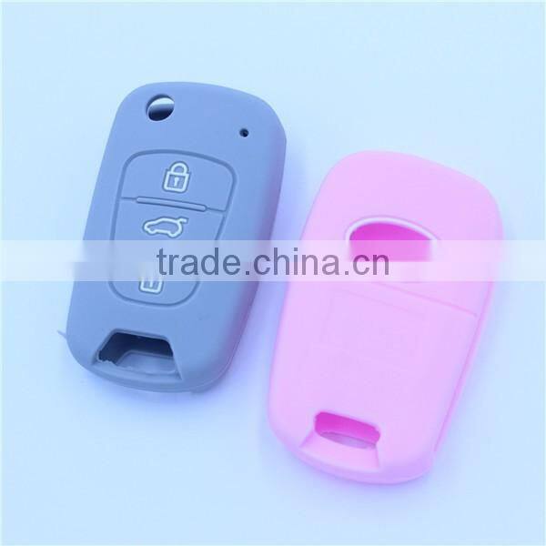 Factory supply silicone car key cover case for hyundai i30 3 buttons