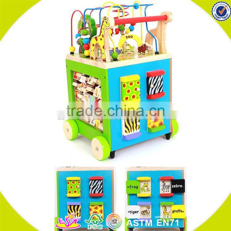 Wholesale wooden multifunction baby walkers best gift kids wooden stroller baby Walker educational wooden baby walker W16E040