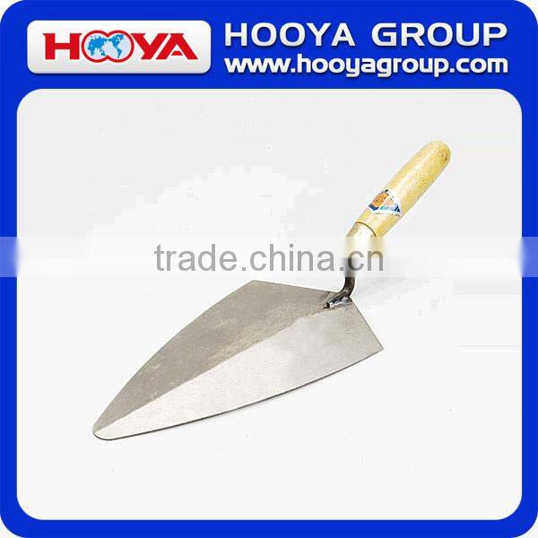 22.5cm plastering bricklaying trowel with wooden handle