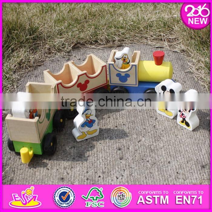 2016 Top sale kids wooden yellow duck toy W05B146