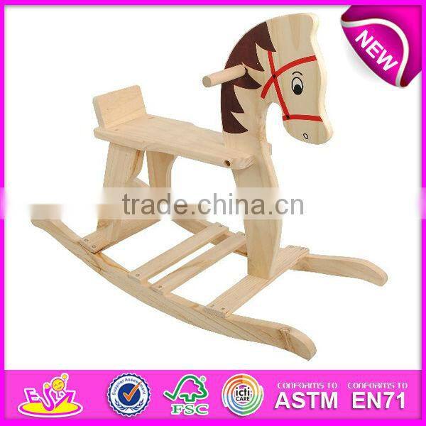 2015 hot sale wooden ride on toys,popular rocking horse wooden decorative,hot sale wooden rocking horse W16D015