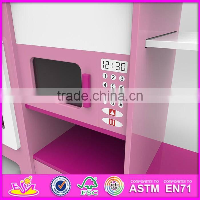 2016 new design preschool home play wooden girls kitchen set W10C251