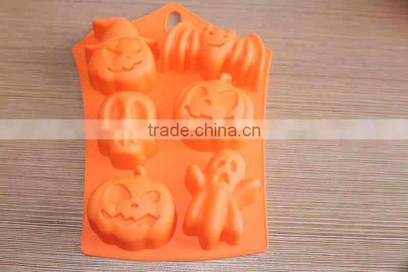 Foog-grade Halloween Pumpkin Silicone Baking Mold Cake Pan Cookies Pan Pudding Mold Jelly Mold Chocolate Mold