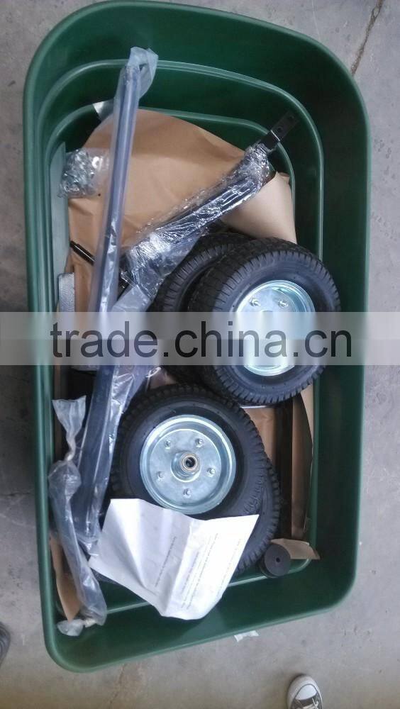 Heavy duty garden poly dump cart 2-in-1 convertible handle