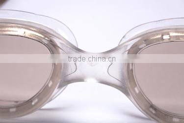 Lightweight silicone anti uv quick adjust swimming goggle