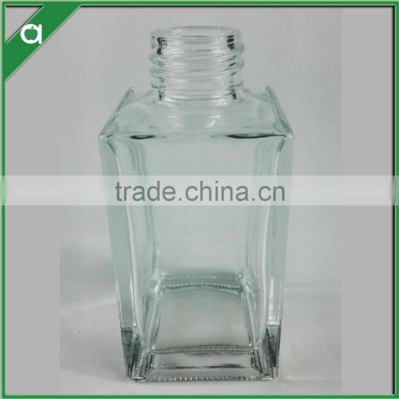 square glass bottle for 100ml reed diffuser with aluminium crown cap