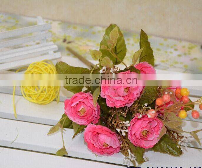 Hot sell plastic artificial flowers,artificial flower bunch