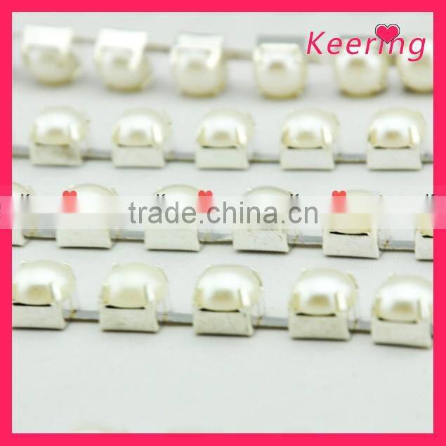Keering white pearl cup chain in the bulk WRC-001