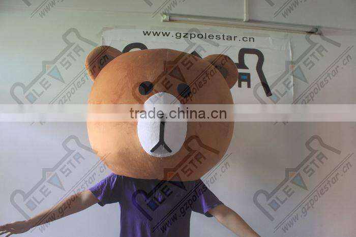 Popular brown bear mascot cartoon costume