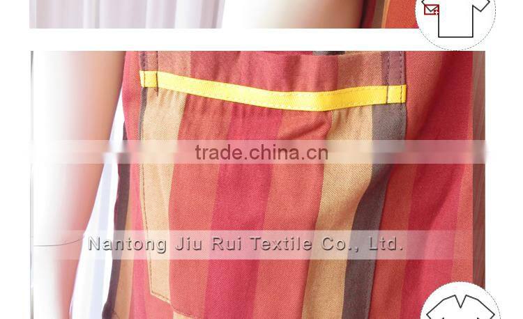 Orange/Red Stripe Sweat Steaming Clothes Elastic Waist Clothes Couples Pajamas Short Sleeve Top+Pants Pajamas for Sauna