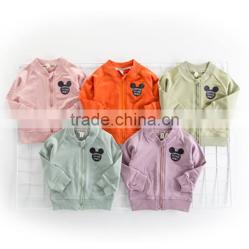 Baby girls spring leisure zipper jacket/jacket for kids