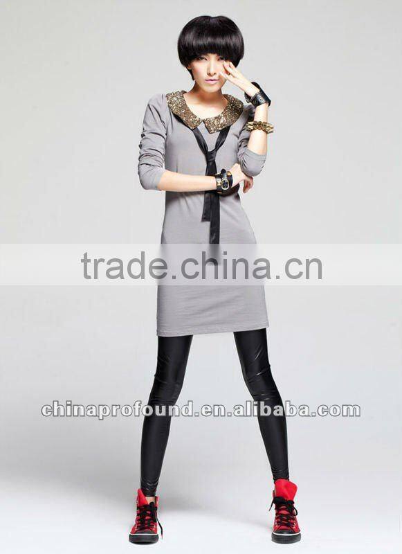 OEM customized ladies official glitter sequin plain long dress for women