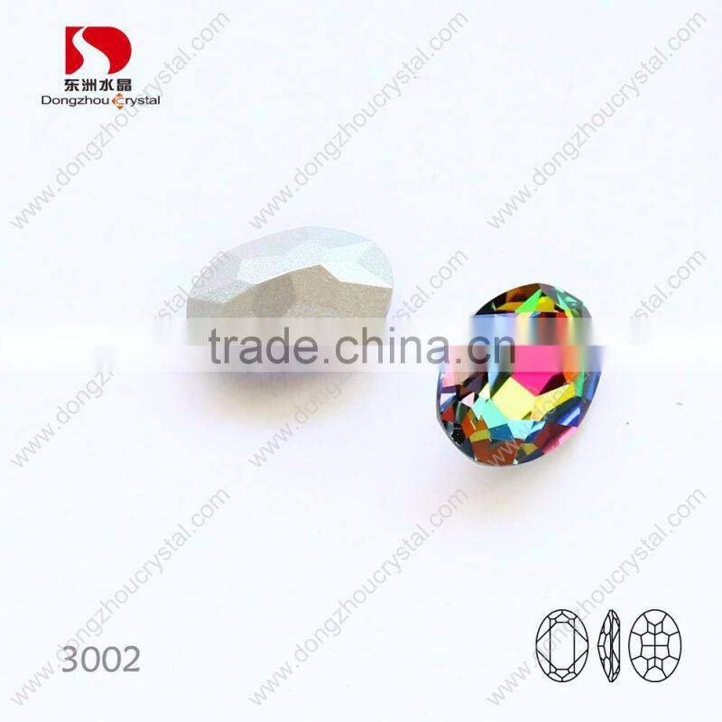 VM001 oval crystal fancy stone,point back rhinestone wholesale