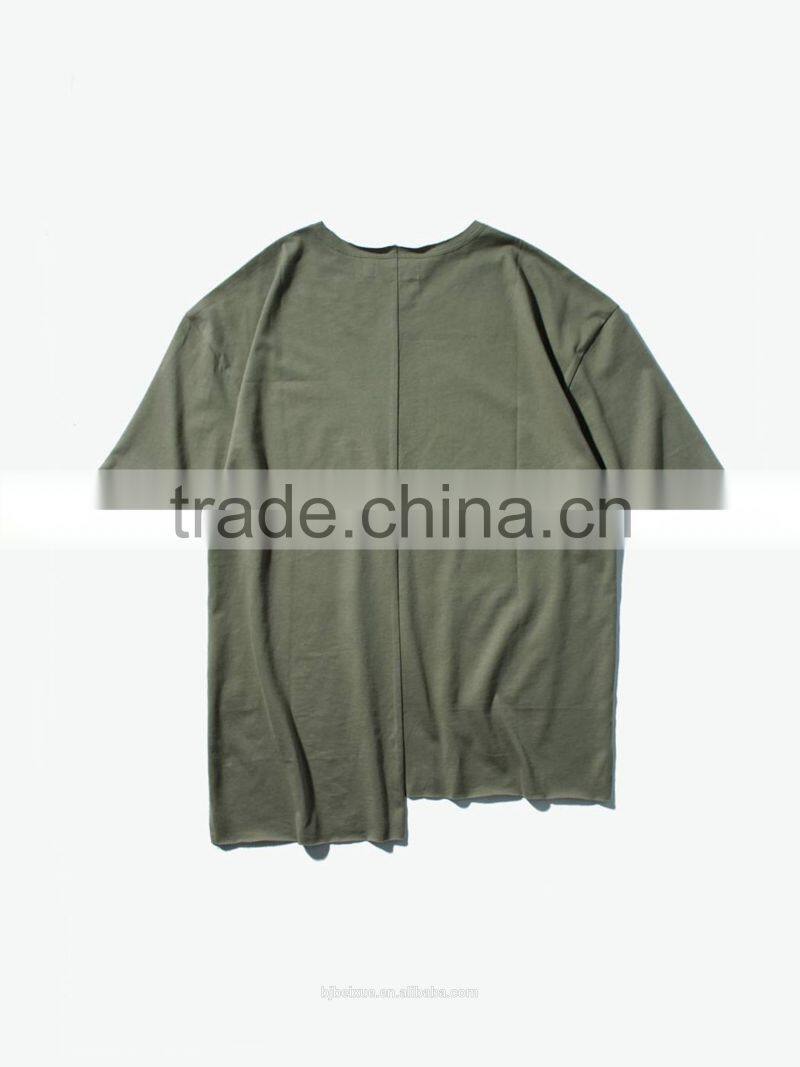 100% cotton reflective reversible sequin oversize pocket t-shirt with custom