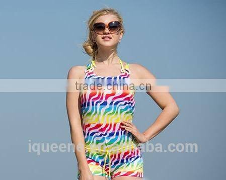 Undulating gradient sexy brisk underwire padded swimsuit