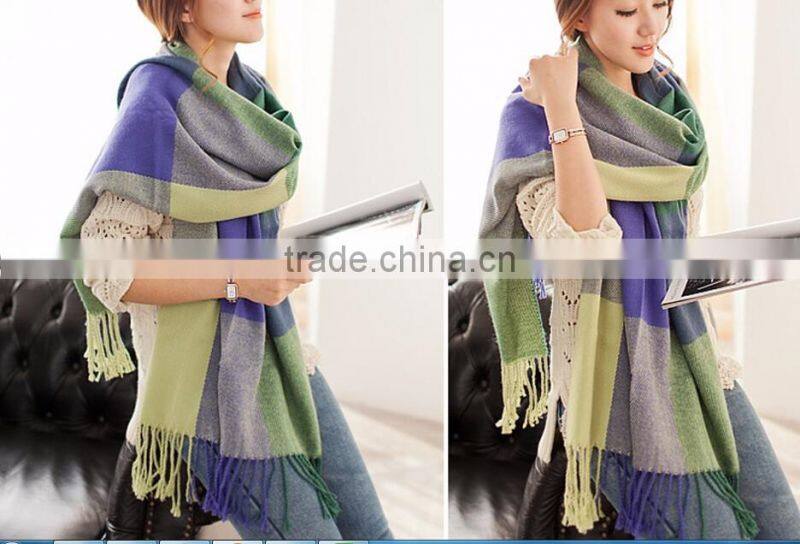 textured pashmina scarf tartan plaid pashmina shawl scarf