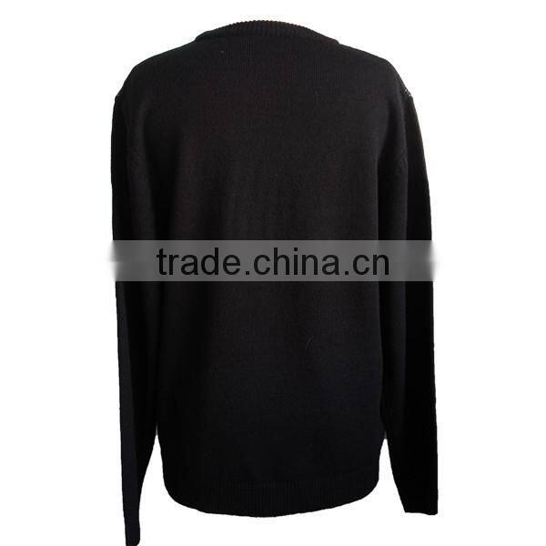 Snowman Pattern Men Pullover Black Ugly Christmas Sweater Design