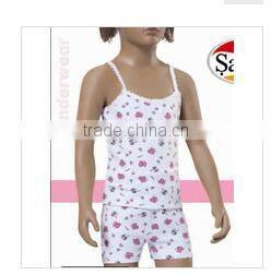 GIRLS NEW SINGLE JERSEY LYCRA BOXER SET PRINTS