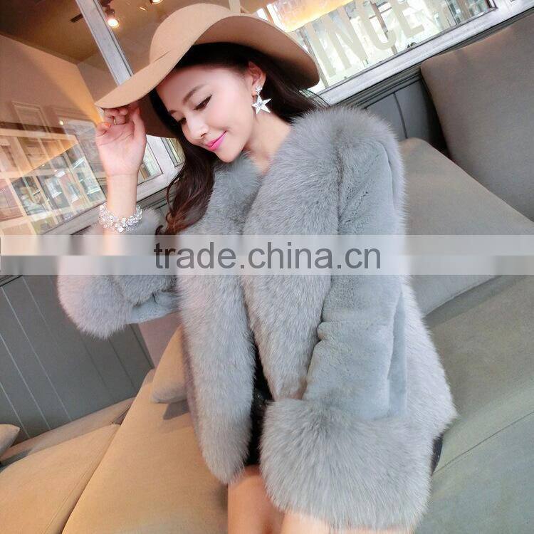 woman winter faux fur jacket Elegant Fashion Women Thick Warm Winter Coat Casual PU Leather Full Sleeve Overcoat ladies outwear