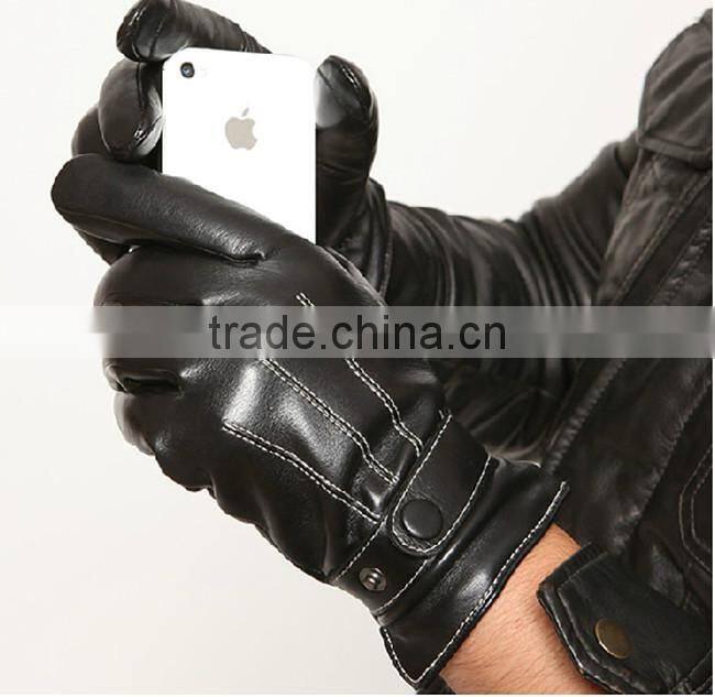 new fashion design men leather gloves wholesale