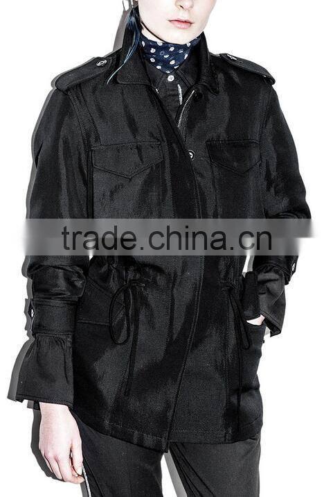 Runwaylover EY1042C Wholesale new design space dye french terry regular fit fancy women outdoor jacket