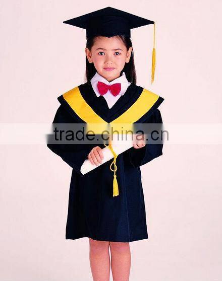 High quality and best workmanship customized graduation gown for children/adult
