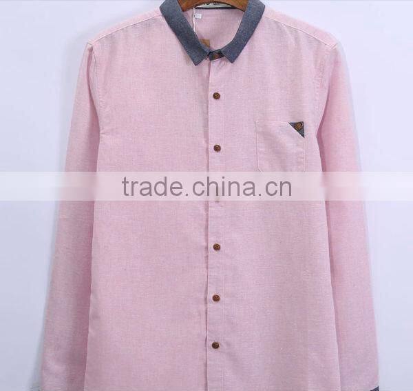 pointed collar spandex fabric mens shirt dress shirt