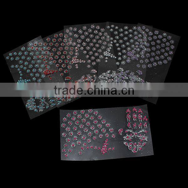 Women Sticker Custom Body Art Multicolor Glitter Removable Temporary Tattoo Sticker