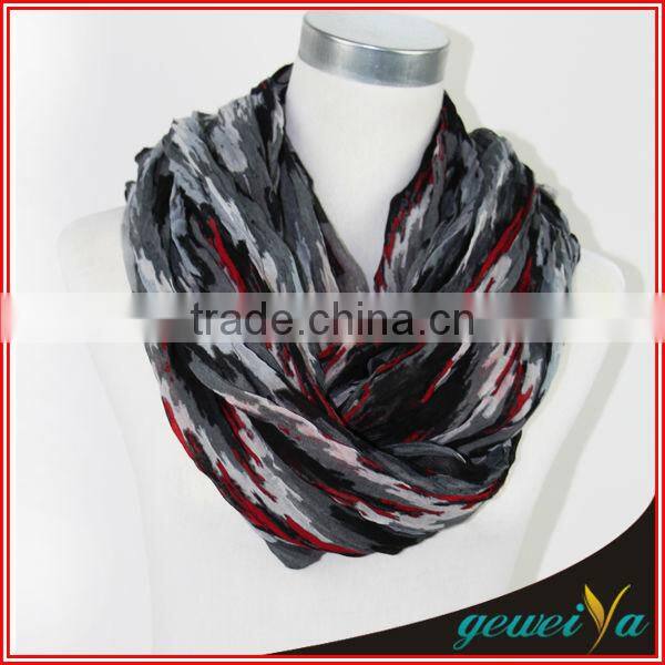 High Quality Polyester Abstract Colors Chevron Scarf