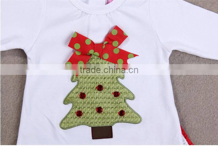 Autumn baby girls christmas clothing baby boy clothes for the baby cute cartoon printed smocked children clothing wholesale