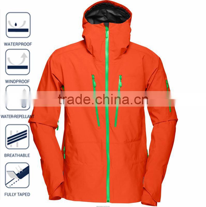 3-Layer Shell Fabric Active Pink Custom Snow Jacket