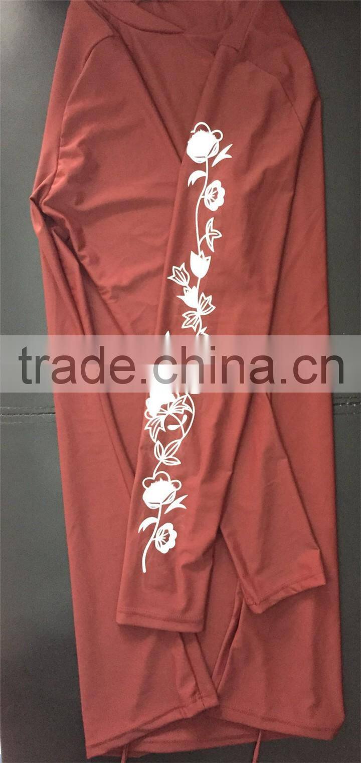 Beauty Floral Printed Islamic Swimsuit for Woman