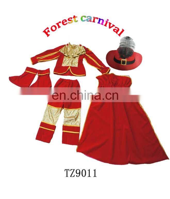 TZ87191 King Costume With Cloak For Kids Boots the cat hero warrior