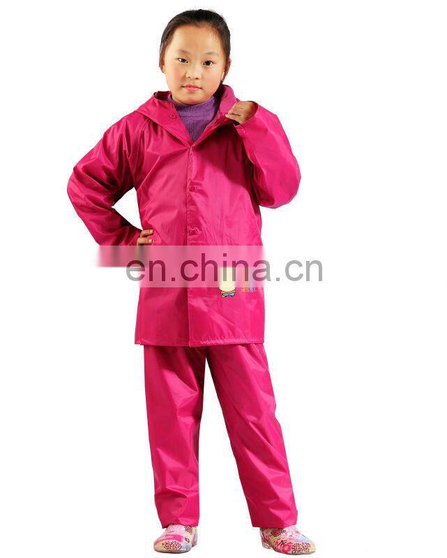 high quality colorful waterproof children 100% pvc raincoat
