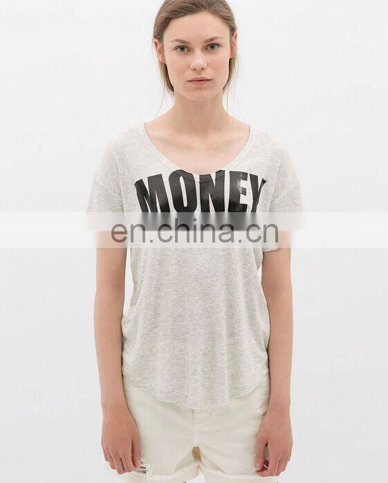 Hot Sale Fashion 100% Cotton Cheap Custom Money Printing T Shirt Wholesale China