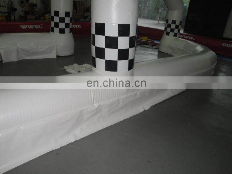 New design customized size inflatable cars mini 4wd race go karts track for sale