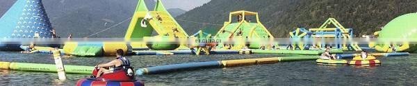 Land used water park slide / mobile amusement park for sale