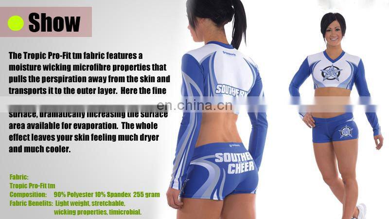 Half length Custom Sexy cheer Cheerleading uniform