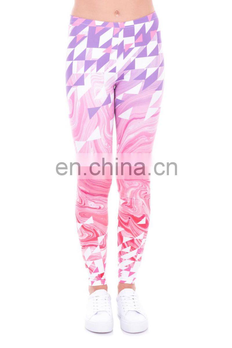 Triangles pink marble femme elastic jogging slim stretch cheap wholesale brand gym sexy sale print leggings for woman