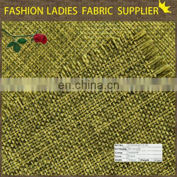 linen fabric for sofa bedding home decoration hat 100%PP linen fabric