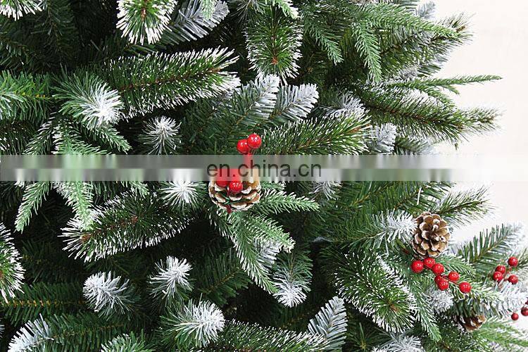 1.8 meter Wholesale 2017 Hot Artificial Christmas Tree Decoration White Pinecone Snowing PE Christmas Decorating Party