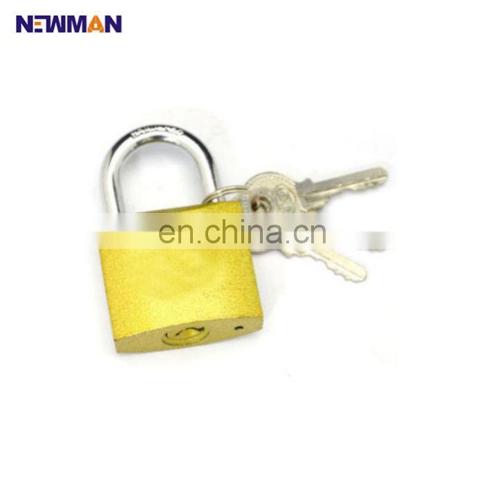 Brass Rectangular Lock Mini Padlock With Keys