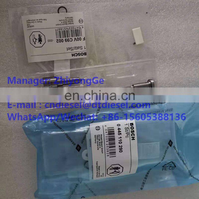 BOSCH COMMON RAIL INJECTOR REPAIR KITS FOR 0 445 110 290