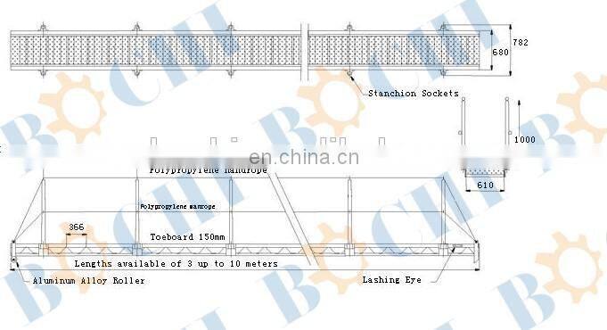 BOCHI Customized Aluminum CCS Dock Ladder for Ship