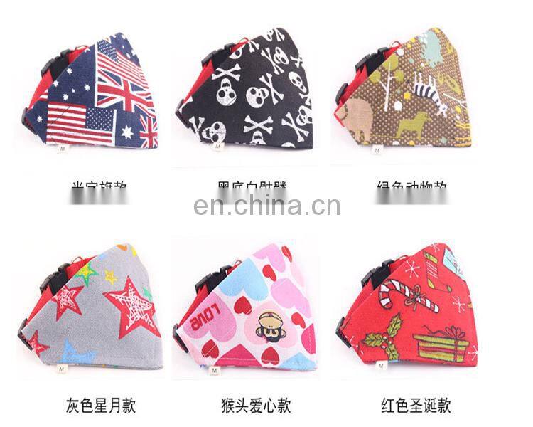 Fruits series printing large dog triangle bandanas for pets