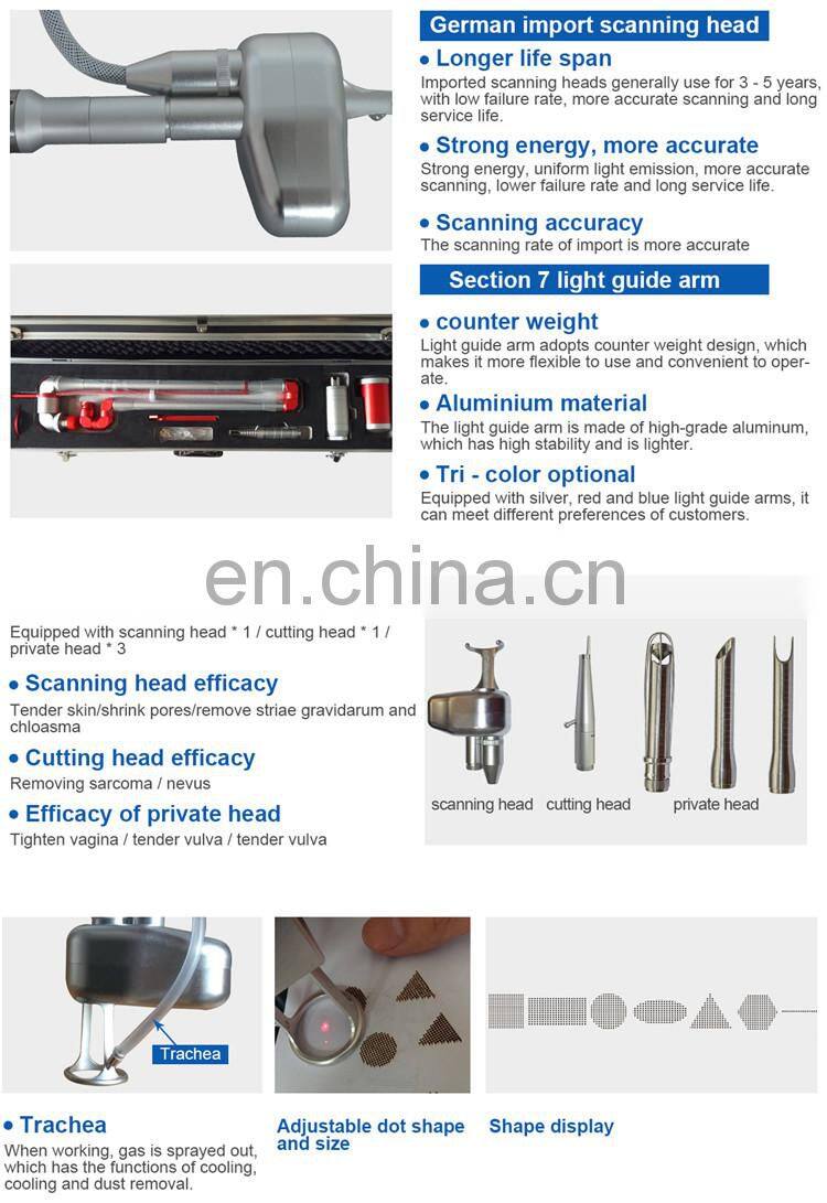 Technology advanced co2 fractional laser skin resurfacing fractional co2 laser machine