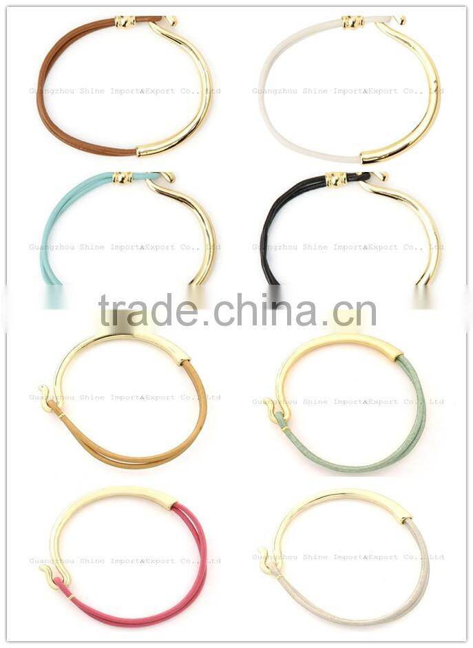 Wholesale rose quartz bead bracelet with green tassel charm brass tube for girl