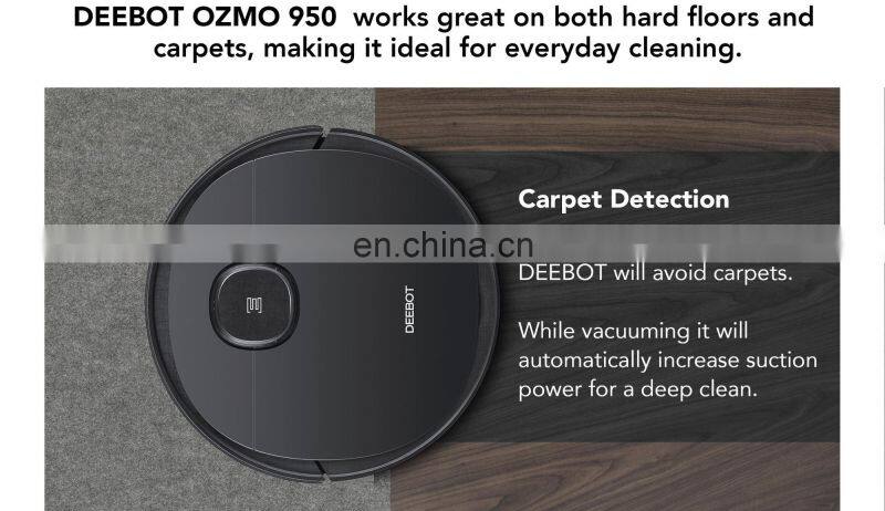 Wholesale ECOVACS DEEBOT 2 in 1 Wet and Dry Smart Cleaning OZMO 950 Robot Electric Vacuum Cleaner