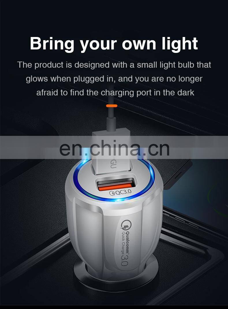 Usb Car Charger Shenzhen 2020 New Arrival Factory Wholesale For Apple Iphone 11/6/7/8 Mobile Phone Qc 3.0 Usb Charger